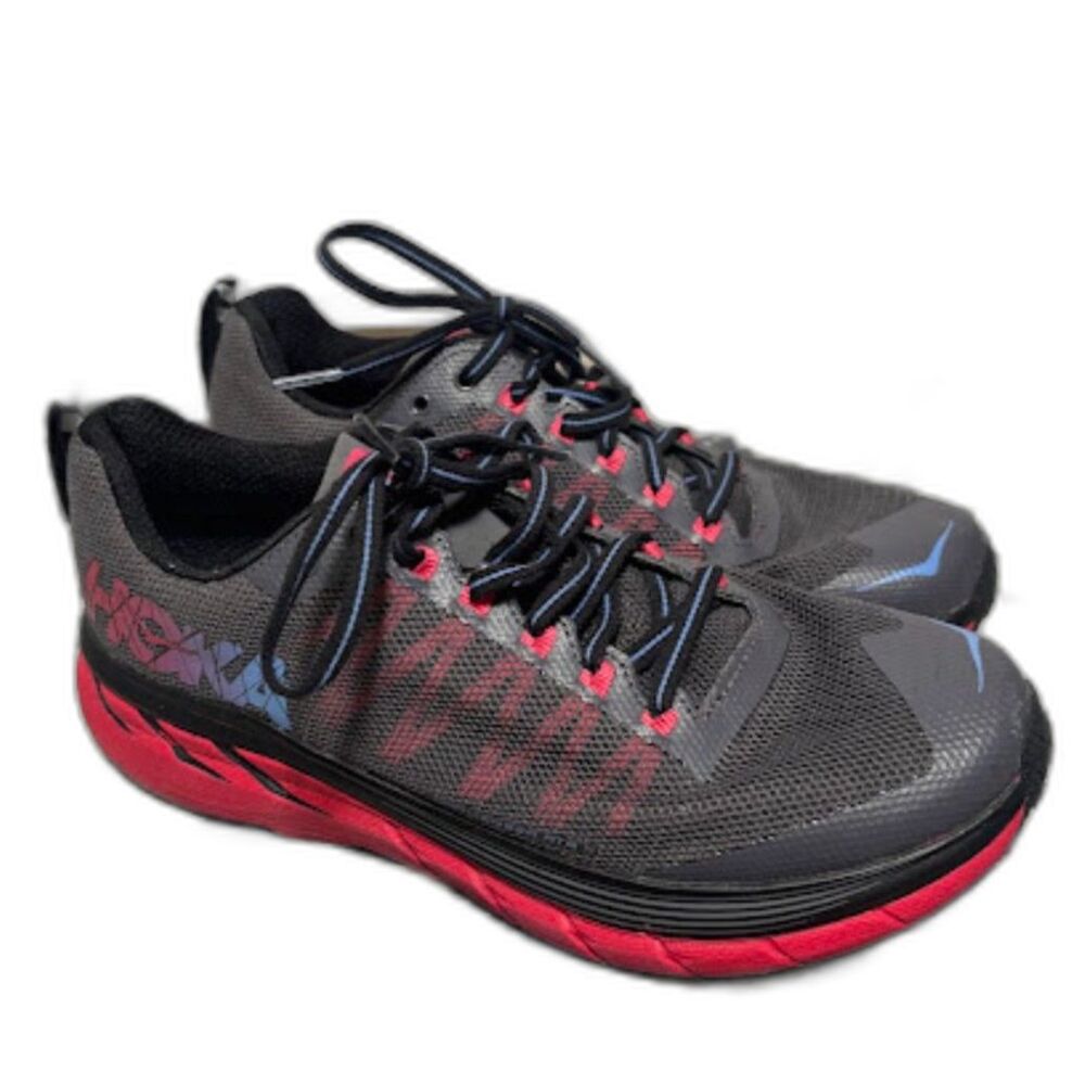 Hoka One One Challenger ATR 4 trail running shoes gray pink trainers sneakers 7
